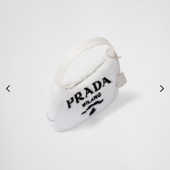 White Prada Re-Edition 2000 terry mini-bag - Picture 10 of 14